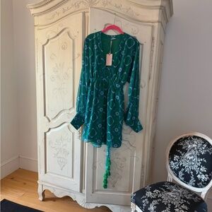 Chic Green Geometric Dress